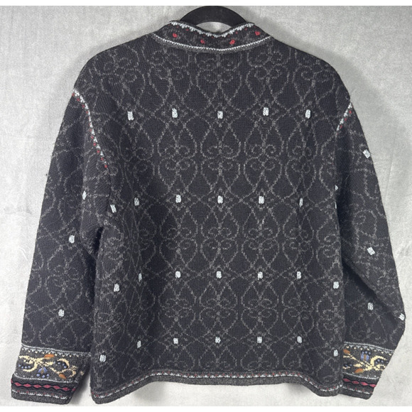 Mac Duff Sweater Woman's Medium Lined Full Zip Up Cardigan Shetland Wool Alpine - Picture 8 of 12